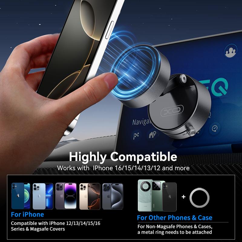 Vacuum Magnetic Suction Phone Holder